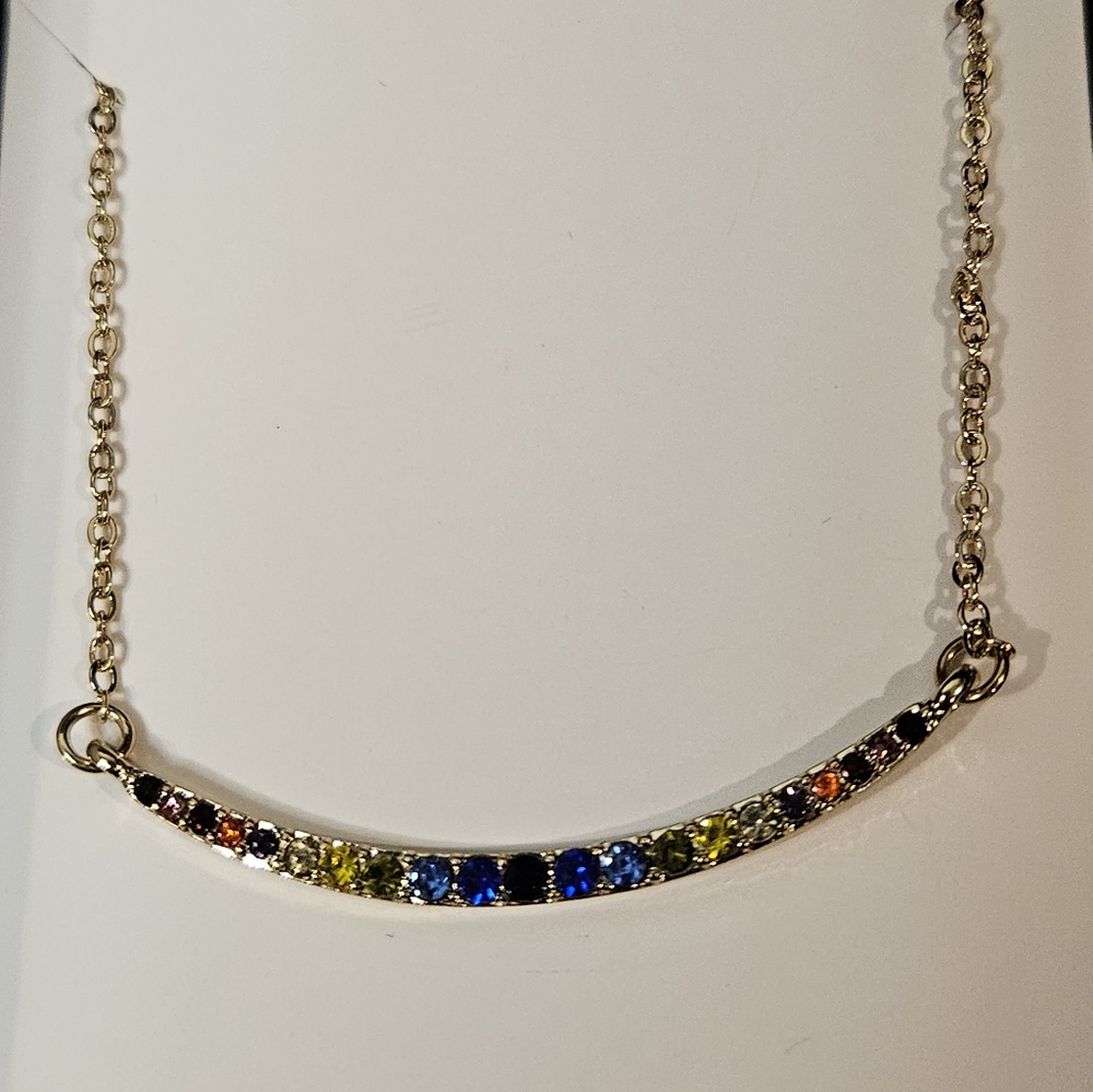 Amelia Rue Multicolor Bar Necklace